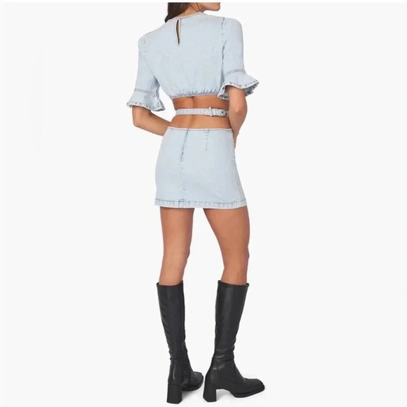 WeWoreWhat cutout denim skirt - Picture 5 of 14